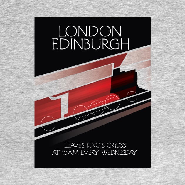 London to Edinburgh Locomotive poster by nickemporium1